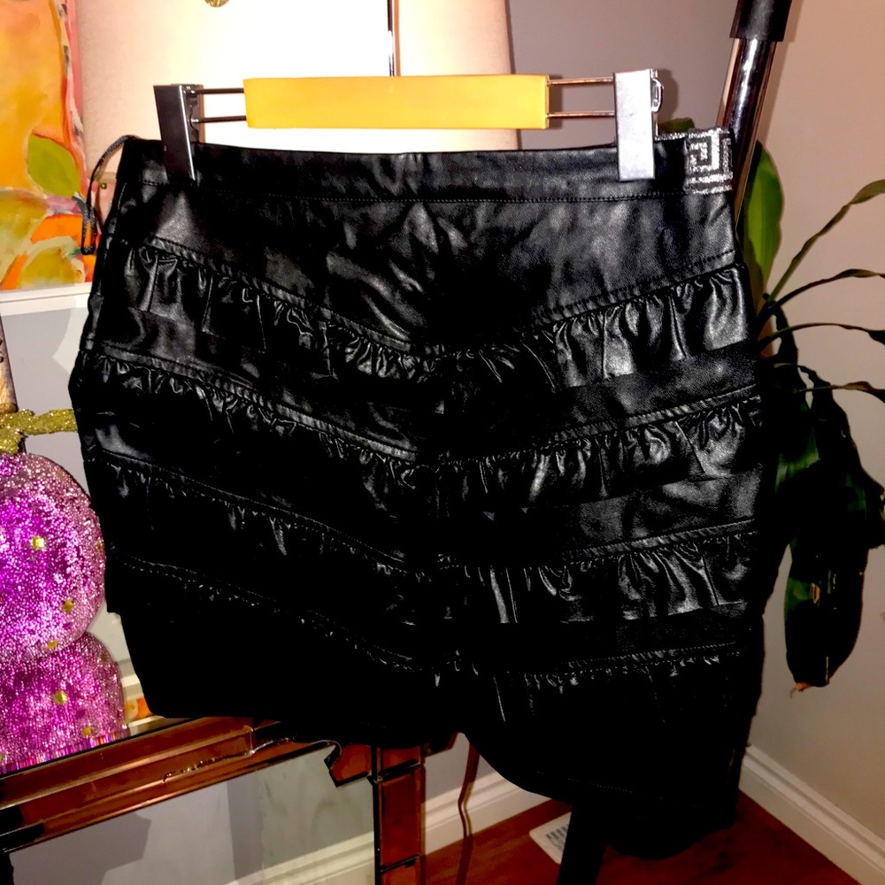 Faux leather skirt